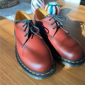 Dr. Martens Cherry Red 3-Hole 1461 Smooth Leather Oxford Shoes BNWOT Size 12M